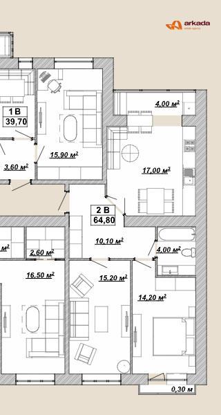Продаж 2-кімнатної квартири в ЖК «Княгинин»
