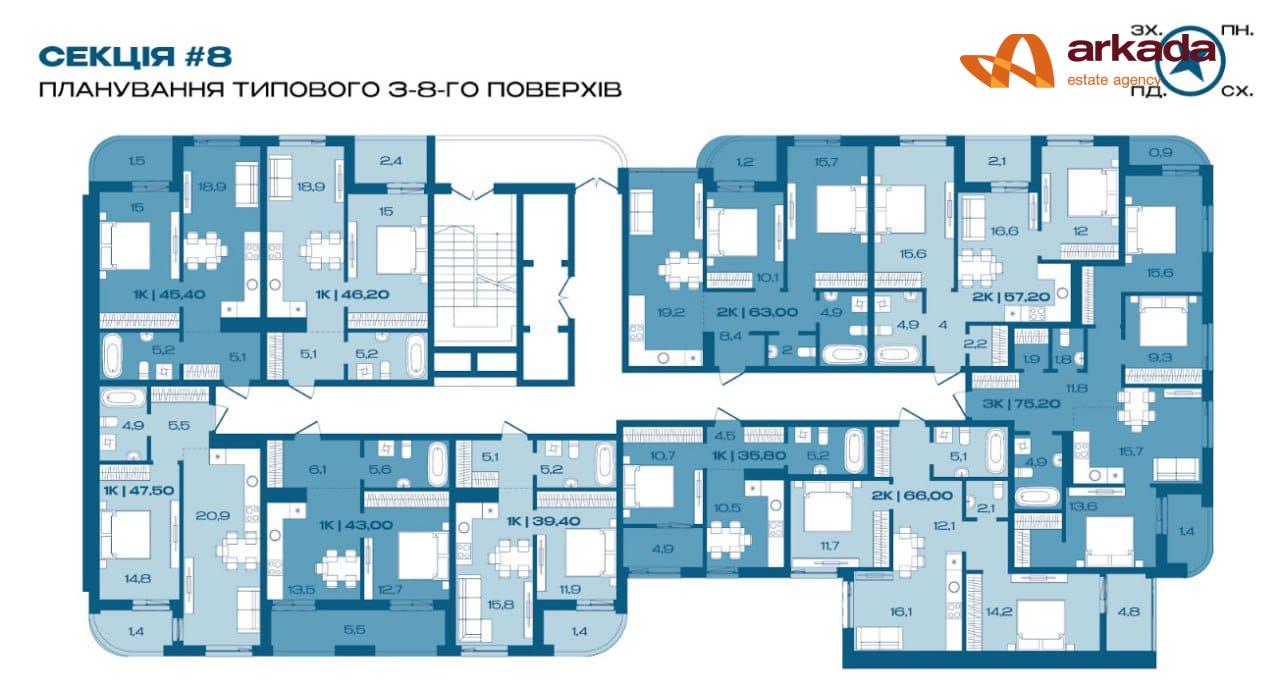Продаж 1 кімнатної квартири в ЖК PORTO FRANKO