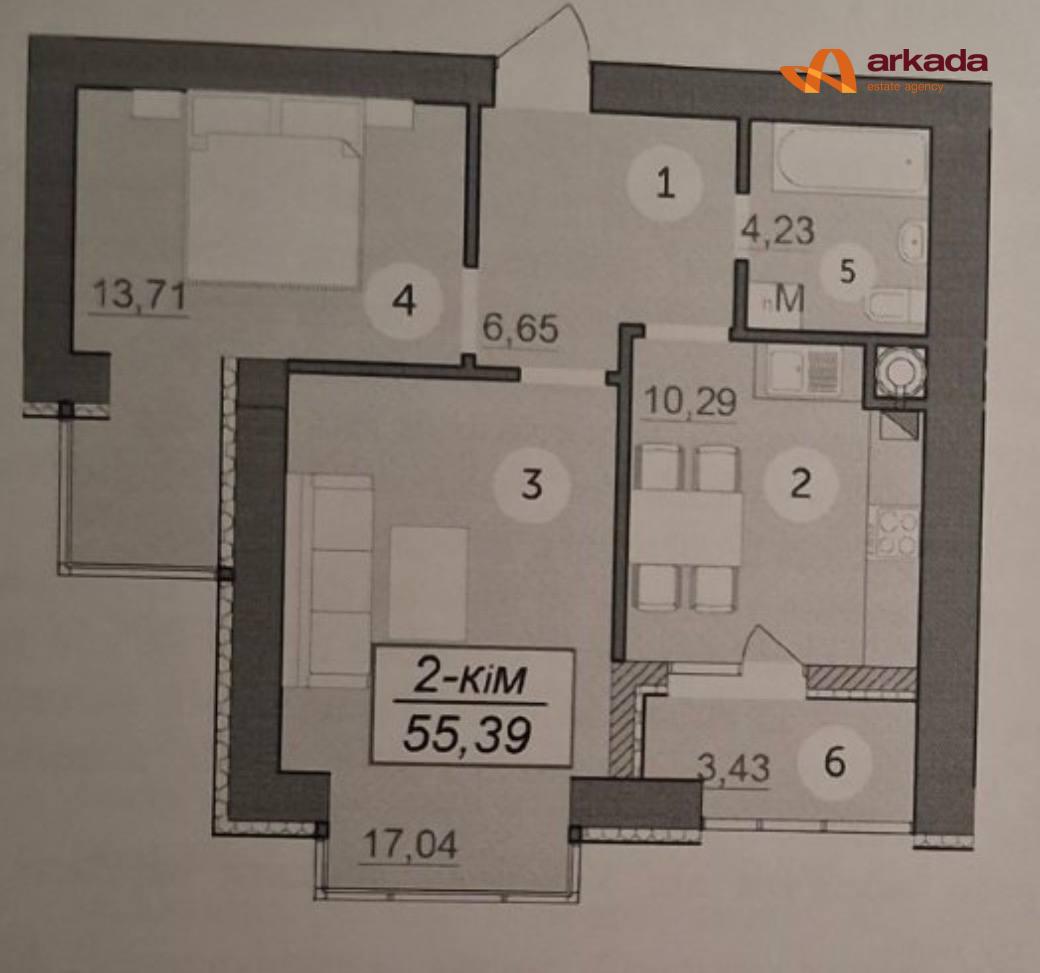 продаж світлоі 2-ї квартири в ЖК Каскад-Ярко