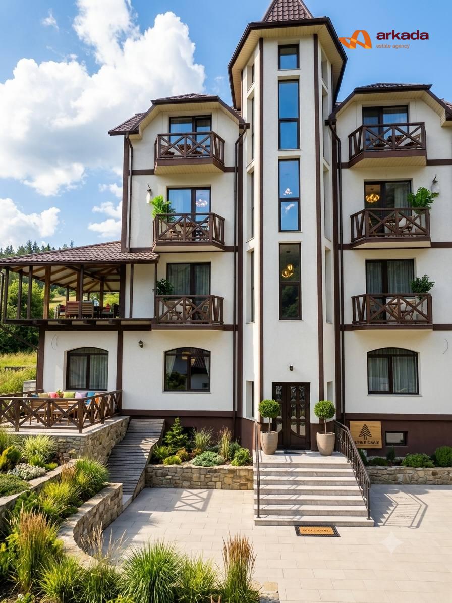 Продається новий готель в серці Буковелю, с.Поляниця